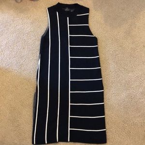 TopShop Navy/White Mod Sweater Dress